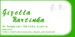 gizella martinka business card